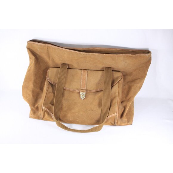 Vintage XXL PROTOCOL DuraSuede large weekender travel bag, faux leather home - Picture 3 of 10